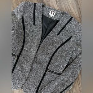 Anne Klein tweed open front‎ blazer